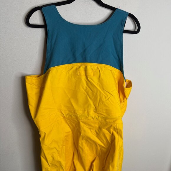 Patagonia Men's Medium Yellow Blue Bib Pants Fishing Offshore Overalls Pull On - Picture 4 of 8
